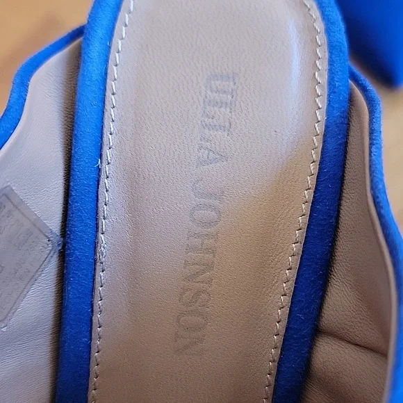 Ulla Johnson Royal Blue Heels with Bow Accent - Picture 6 of 16